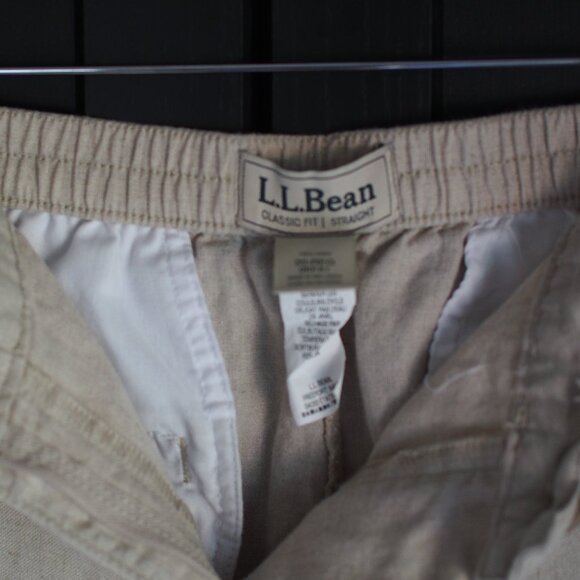 L.L. Bean | Linen Pants in Oatmeal - Picture 2 of 6